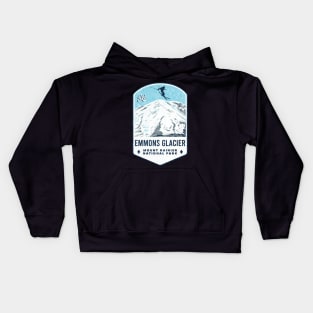 Ski Emmons Glacier Mount Rainier National Park Kids Hoodie